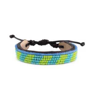 Ubuntu.Life Massai Armband – Leder & Glasperlen – Viele Farben / 5 Row – Unisex