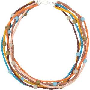 Upcycling Glasperlen Halskette – RAINBOW DESERT – Global Mamas