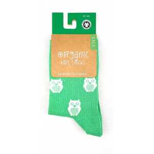 VNS Organic Socks GOTS zertifizierte Biobaumwolle Socken mit Eulen ” Print “