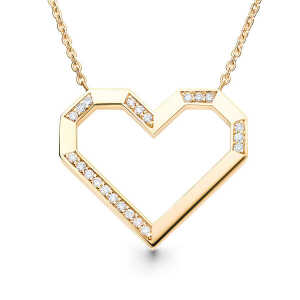VON KRONBERG Collier PURE LOVE aus 18 Karat recyceltem Gold mit lab-grown Diamanten – eine brillante Liebeserklärung!