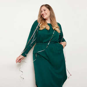 WiDDA berlin HANKA Kleid in Waldgrün aus TENCEL® Lyocell