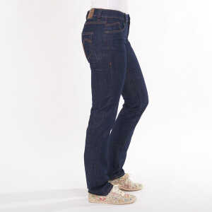 fairjeans tiefblaue Jeans STRAIGHT NAVY, gerades Bein, mittelhoher Bund, Biobaumwolle