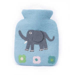 feelz Wärmflasche für Kinder mit Elefant aus Schurwolle (Merino), rosa oder blau
