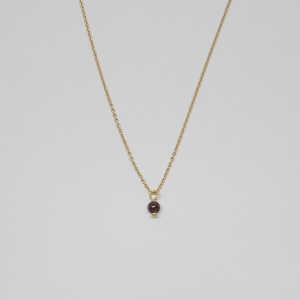fejn jewelry Kette ‘gemstone’ mit Perlenanhänger Silber/vergoldet