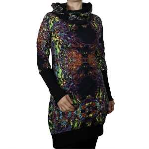 liebewicht KapOn “Neon Favours” Kleid oder Pullover Jersey Print schwarz/bunt