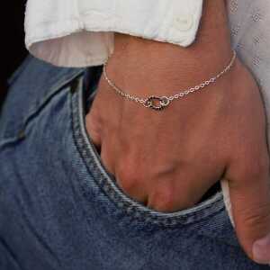 pakilia Silber Armband geflochterner Ring Fair-Trade und handmade