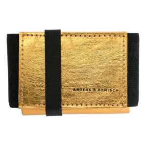 ANDERS & KOMISCH Mini Portemonnaie mit Münzfach. klein, leicht, kompakt. – A&K MINI Gold