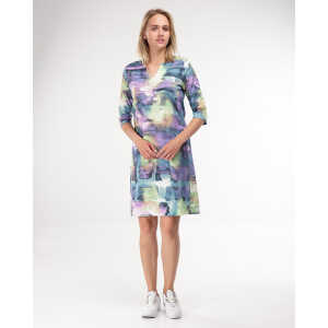 Alma & Lovis Lockeres Sommerkleid mit Art Print aus Bio-Baumwolle | Aquarell Dress