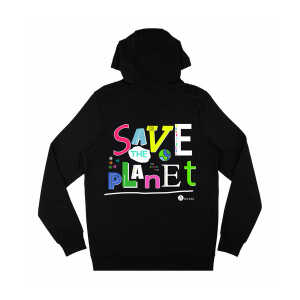 Athleez Mega bequemer Damen Hoodie – Vegan – 100% Bio-Baumwolle – 0% Polyester – “Save the Planet”