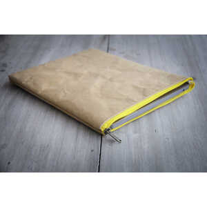 BY COPALA Kraft Papier : Laptop Case/ Tasche, MacBook Hülle 13 ” – 14 ” Zoll. Lederoptik