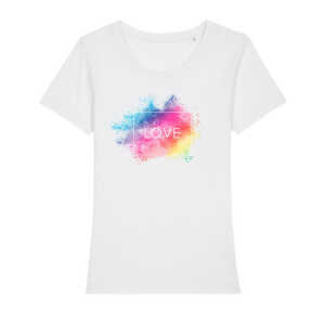 Bio Damen Rundhals T-Shirt Amorous “Colour Love” von Human Family