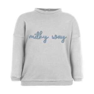 CORA happywear Baby Sweatshirt “Suli” aus Bio-Baumwolle | Grau mit Druck