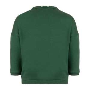 CORA happywear Baby Sweatshirt “Suli” aus Bio-Baumwolle | grün mit Druck