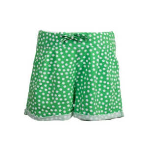 CORA happywear Mädchen Hose aus Bio-Baumwolle “Lucia” grün mit weißen Punkten