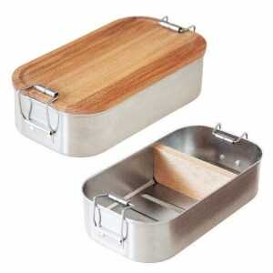 Cameleon Pack Lunchbox mit Deckel und Trennsteg aus heimischem Buchen Holz