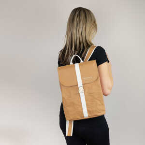 Damen Rucksack aus recyceltem Kraftpapier und Canvas | seasara