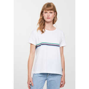 Damen T-Shirt aus Baumwolle (Bio) | T-Shirt CHERRY CHEST STRIPES recolution