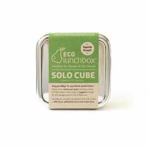ECOlunchbox Solo Cube, quadratische Brotdose aus Edelstahl