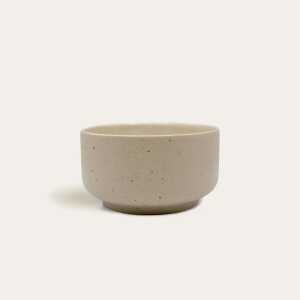 EDDA stoneware Handgemachte Steingut Schüssel Eelina – Cappuccino Beige (ø 13,5 x 7,5 cm, 0,65 L)