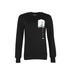 FÄDD Damen Sweatshirt Pullover aus Bio-Baumwolle “Glückschiss BT” Schwarz