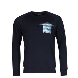 FÄDD Herren Sweatshirt Pullover aus Bio-Baumwolle “Teuchtlurm BT” Navy Blau