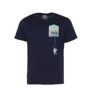 FÄDD Herren T-Shirt Rundhals aus Bio-Baumwolle “Atemlos BT” Blau