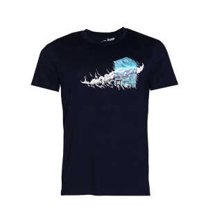 FÄDD Herren T-Shirt Rundhals aus Bio-Baumwolle “Gischt BT Sturm” Navy Blau