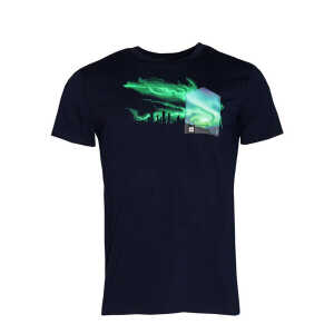 FÄDD Herren T-Shirt Rundhals aus Bio-Baumwolle “Nordlicht BT” Navy Blau