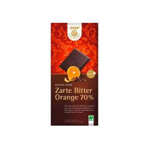 GEPA Bio-Schokolade “Grand Noir” Zarte Bitter Orange 70 % 100 g