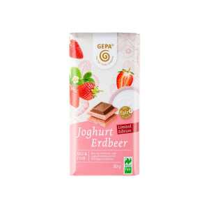 GEPA Bio-Schokolade “Joghurt Erdbeer”, 80 g