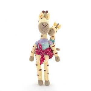 Giraffe Kuscheltier – Shamwari Mama & Baby – Handgestrickte Stofftiere by Gogo Olive