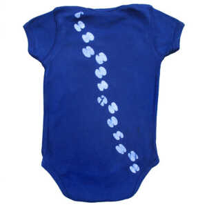 Global Mamas Baby Body – Giraffe – Bio Baumwolle – Blau – Kurzarm