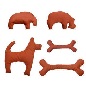 Grüne Pfote® Öko-Hundespielzeug Kleines Nilpferd aus Granada mit Bio-Dinkelfüllung
