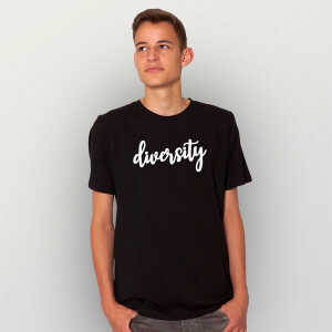 HANDGEDRUCKT “diversity” Herren T-Shirt reine Biobaumwolle (kbA)
