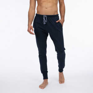 Haasis Bodywear Herren Pyjamahose mit Bündchen, Seitentaschen, Single Jersey, Bio Baumwolle, GOTS