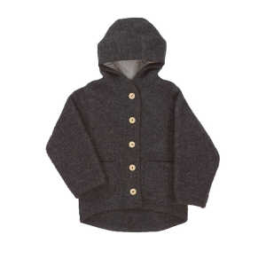 Halfen Baby und Kinder Walk-Jacke mit Kapuze Bio-Wolle/Bio-Baumwolle