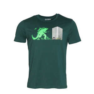 Herren T-Shirt Rundhals aus Bio-Baumwolle “Kaiju BT” Grün von Fädd
