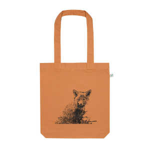 Hirschkind Bio-Fashion-Bag “Fuchs” cinnamon- handbedruckt