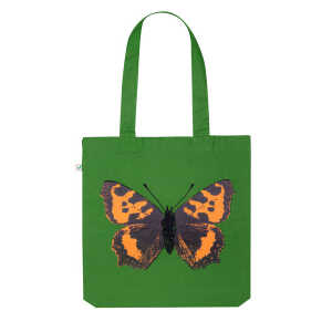Hirschkind Bio-Fashion-Bag “Schmetterling” grün- handbedruckt