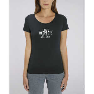 Human Family Bio Damen T-Shirt “Love – Respects” in 4 Farben