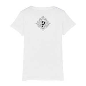 Human Family Bio Damen T-Shirt mit V-Ausschnitt “Evolution – Geo Questionmark”