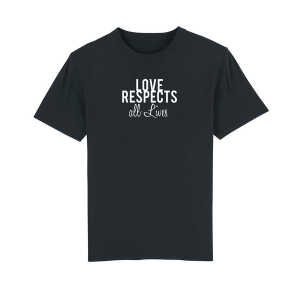 Human Family Bio Herren Rundhals T-Shirt “Spread Love – Respect” in 4 Farben