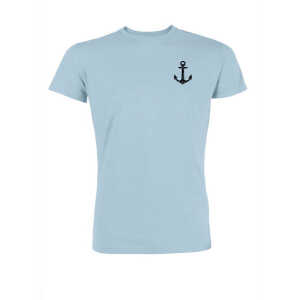 Human Family Bio Herren T-Shirt “Captain-little Anchor” in hellblau mit Anker Print