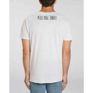 Human Family Bio Herren V-Neck T-Shirt “Change your view”