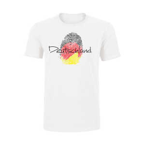 Human Family Herren Fan T-Shirt “WM – Germany” in weiß aus 100% Bio-Baumwolle