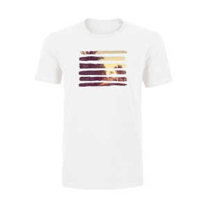 Human Family Herren Sommer T-Shirt Rolls “Nature Stripes” in weiß