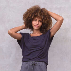 Jaya SMILLA Tencel – Damen – lockeres Shirt für Yoga und Freizeit aus Tencel-Baumwoll-Mix