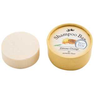 Jolu Festes Shampoo “Shampoo Bar Zitrone-Orange” in Pappdose, 50 g