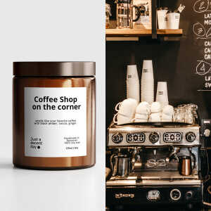 Just a decent day Coffee shop on the corner – Duftkerze – Handmade – Sojawachs