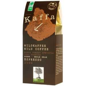 Kaffa Fairtrade Wildkaffee Espresso ganze Bohne
